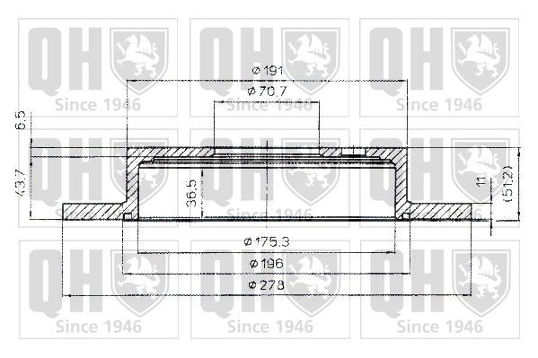 QUINTON HAZELL Тормозной диск BDC4798